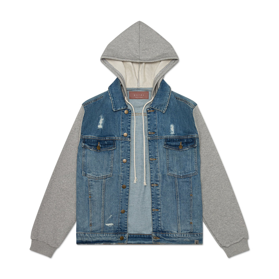 Wolfe Hooded Denim Jacket - Gords